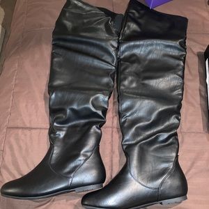 Black Knee High Boots